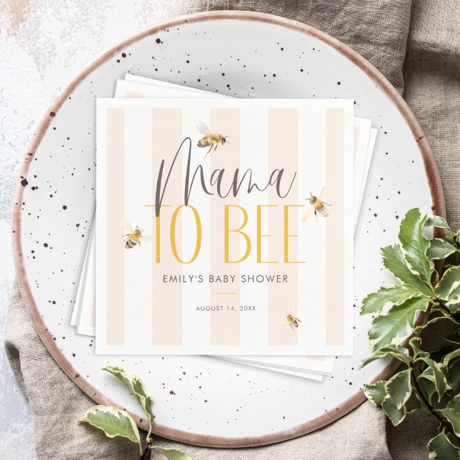 Mama zu Honey Gender Neutral Baby Shower Serviette (Von Creator hochgeladen)