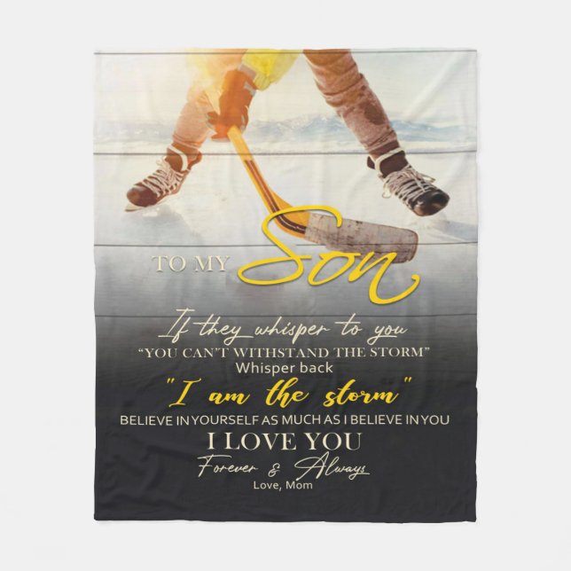 Mama zu meinem Sohn Geschenk, Geschenkidee Son Bir Fleecedecke (Vorderseite)