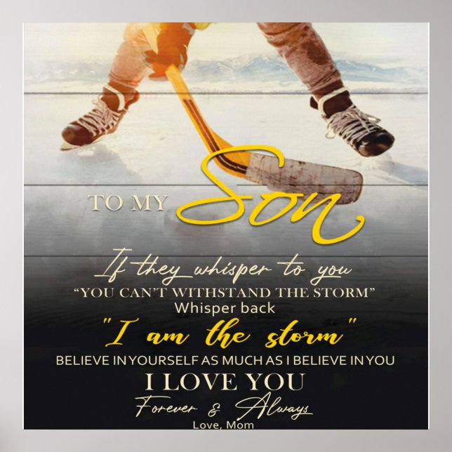 Mama zu meinem Sohn Geschenk, Geschenkidee Son Bir Poster (Vorne)
