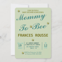 MAMA ZU NIEDLICHER BABYSHOWER-EINLADUNG EINLADUNG