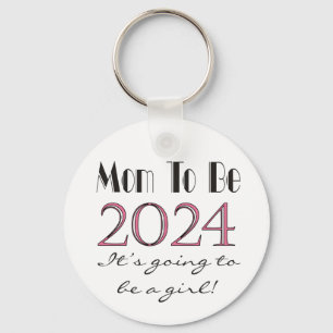 Mama zu sein künftige Mama von Girl 2024 Schlüssel Schlüsselanhänger