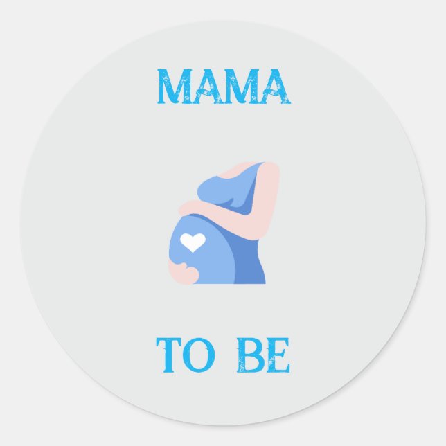 Mama zu sein runder aufkleber (Vorderseite)
