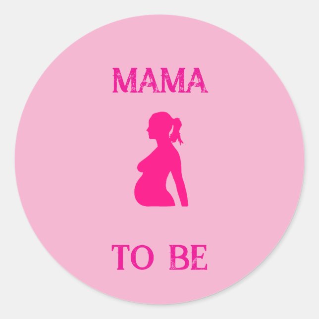 Mama zu sein runder aufkleber (Vorderseite)
