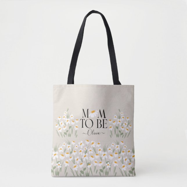Mama zu werden Blütenbaby Dusche Neues Babygeschen Tasche (Vorderseite)