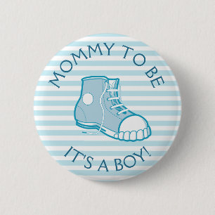 Mama zum Babyduschknopf mit Niedlichem Kinderschuh Button