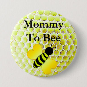 Mama zum Bienen-Honig-Bienen-Gelb-Babyparty-Knopf Button