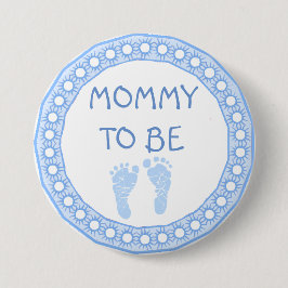Mama, zum blauer Jungen-Babypartyknopf zu sein Button