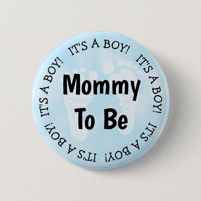 Mama zum Blue Baby Shooting Button (Vorderseite)