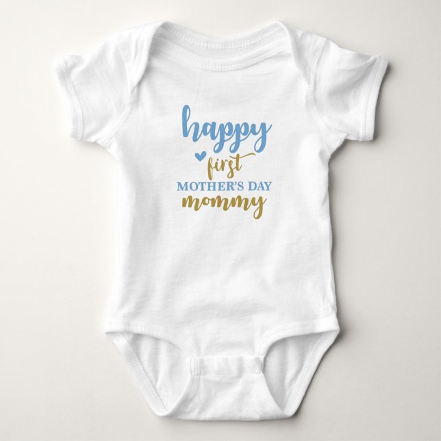 Mama zum ersten Muttertag Baby Strampler (Vorderseite)