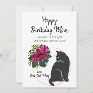 Mama zum Geburtstag von Cat Marsala Feiertagskarte