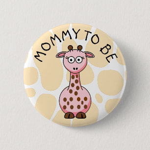 Mama, zum Giraffen-Babypartyknopf zu sein Button