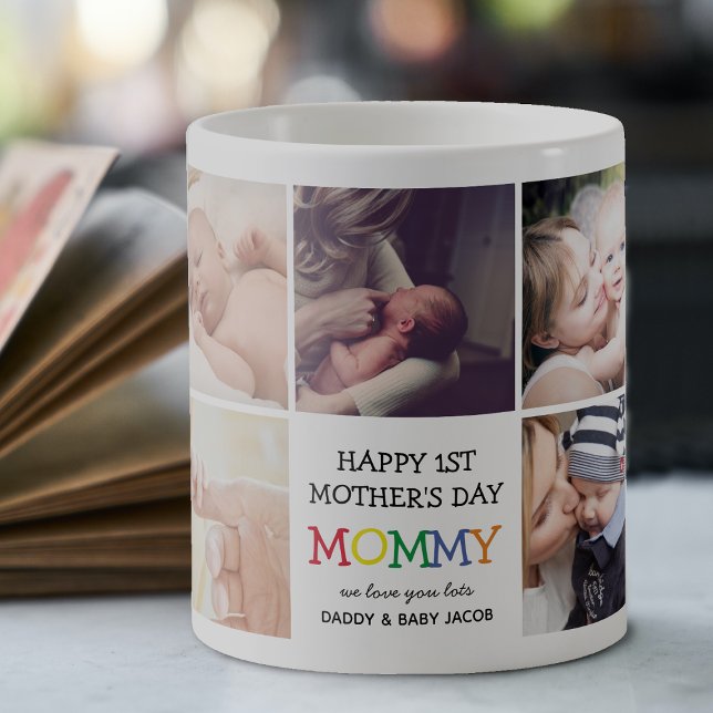 Mama zum niedlichen Muttertag| FotoCollage Kaffeetasse (Von Creator hochgeladen)