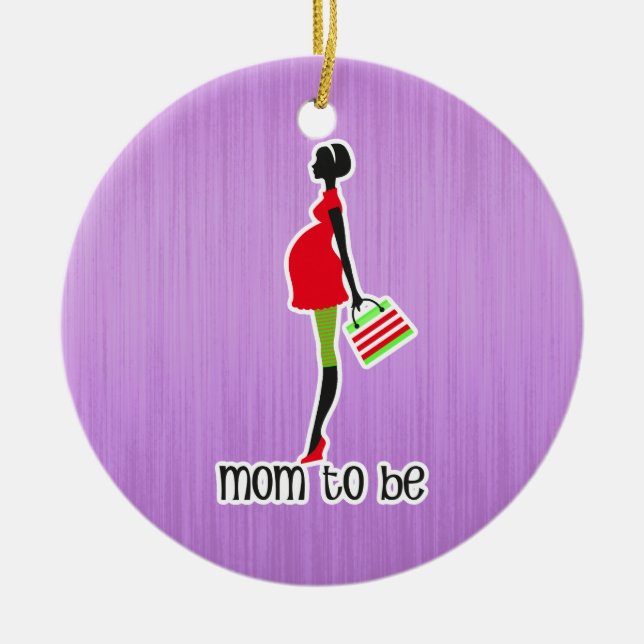 Mama, zum personalisiertes datiertes zu sein keramik ornament (Vorne)