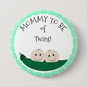 Mama, zum von den Zwillingen im Peapod Button
