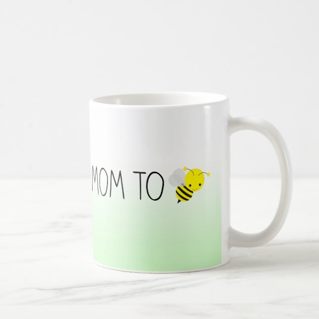 Mama zum zu sein, niedliches Hummel-Grün/Gelb Kaffeetasse (Rechts)