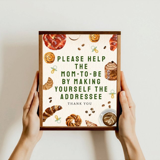 Mama zur Adressierung Konditorei Babydusche Poster (Von Creator hochgeladen)