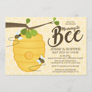 Mama zur Bienen-Babyparty Einladung