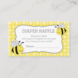 Mama zur Bienen-Babyparty-Windelraffle-Karte Begleitkarte
