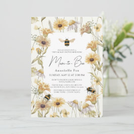 Mama zur virtuellen Babydusche von Bee Chamomile & Einladung
