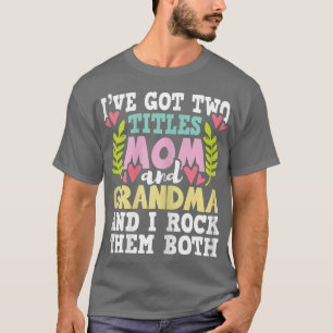Mama zwei Titel und Oma Großmutter T-Shirt