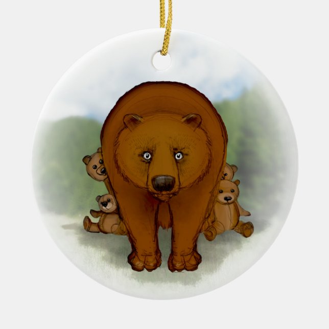 Mamabär Keramikornament (Vorne)