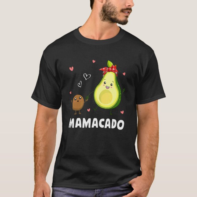 Mamacado Avocado Mama Niedlich Avocado Seed Mother T-Shirt (Vorderseite)