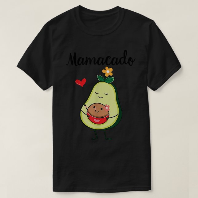 Mamacado Cute Avocado Pregnant Mom Pregnancy Annou T-Shirt (Design vorne)
