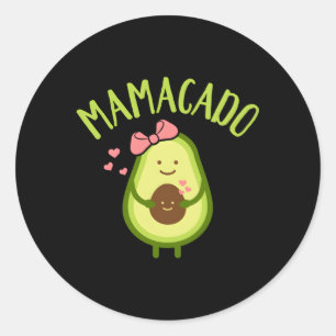 Mamacado-Mama Runder Aufkleber