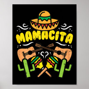 Mamacita Sombrero Cinco De Mayo Fiesta Mexikanisch Poster