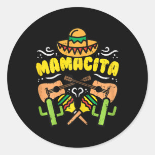 Mamacita Sombrero Cinco De Mayo Party Mexikanische Runder Aufkleber