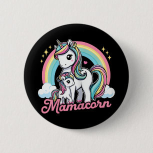 Mamacorn - Niedliche Einhornverkleidung Kostüme Ma Button