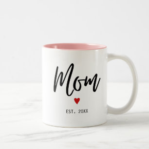 Maman a établi la Mug minimaliste moderne