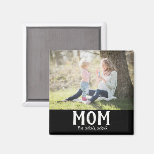 Maman a établi un cadeau photo aimant