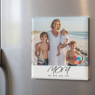 Maman a établi un cadeau photo aimant