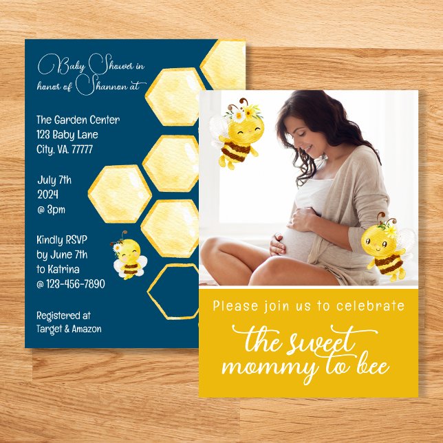 Maman À Être Baby shower Invitation (Celebrate the sweet mommy to bee with these adorable baby shower invitations! )