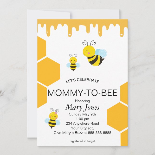 Maman à être Baby shower Invitation (Devant)