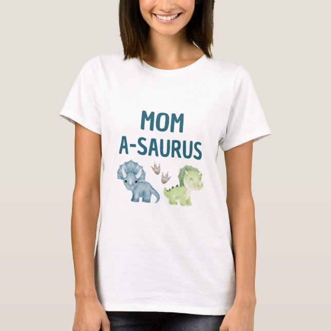 Maman-A-Saurus T-shirt bébé pour le 1er anniversai (Devant)