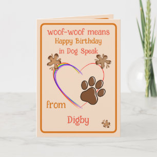 Maman Anniversaire de la carte chien