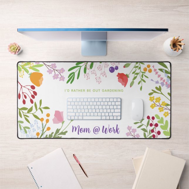 Maman au travail Floral moderne Personnalisé (Bureau 1)