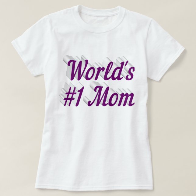 Maman avec le texte violet T-shirt (Design devant)