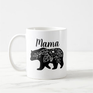 Maman Bear Mug avec la conception de fleur