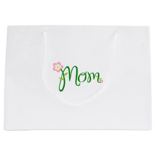 Maman Blanc Grand sac cadeau