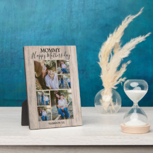 Maman   Bois rustique   Photo Collage Plaque