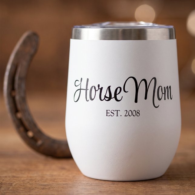 Maman Cheval Écriture Noire Établie  (Créateur téléchargé)