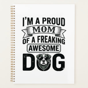 Maman de chien fière dessin vectoriel gravure vint