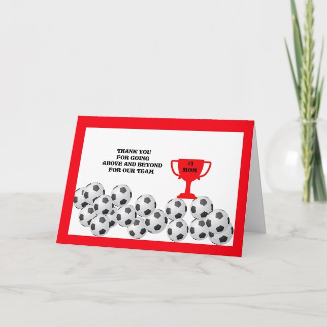 Maman de football Carte de remerciements (Devant)