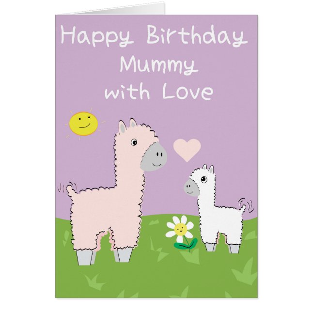 Maman de joyeux anniversaire avec amour - carte (Devant)