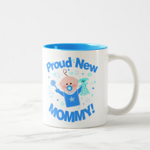 Maman de première fois de tasse de café de bébé