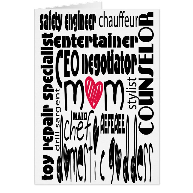 Maman de séjour à la maison, description du poste (Devant)