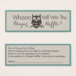 Maman doit être Baby shower Chouette Raffle